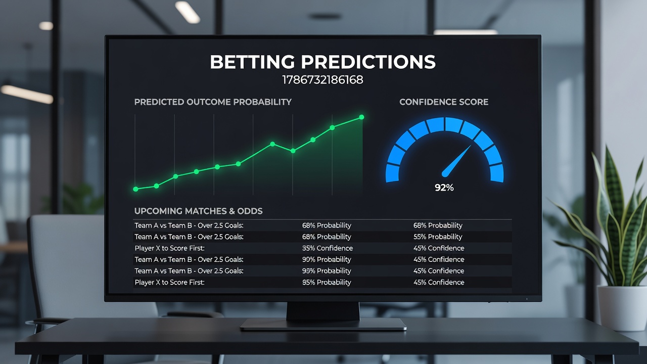 Analyst reviewing multi-variable charts used to generate betting predictions