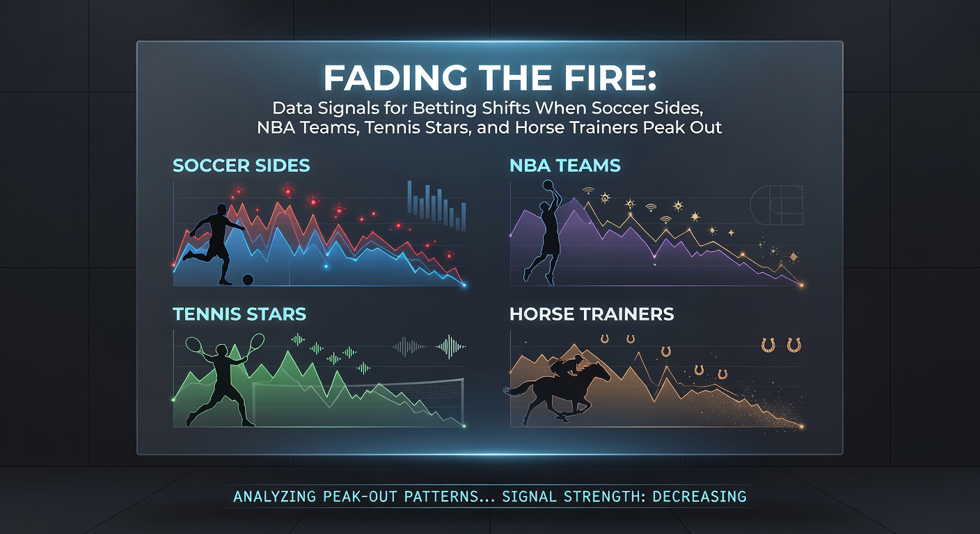 Graph showing performance peaks and declines in major sports leagues, highlighting betting shift opportunities