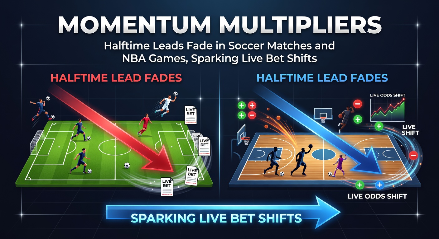 Graph illustrating halftime lead fade percentages in major soccer leagues and NBA games over the past five seasons