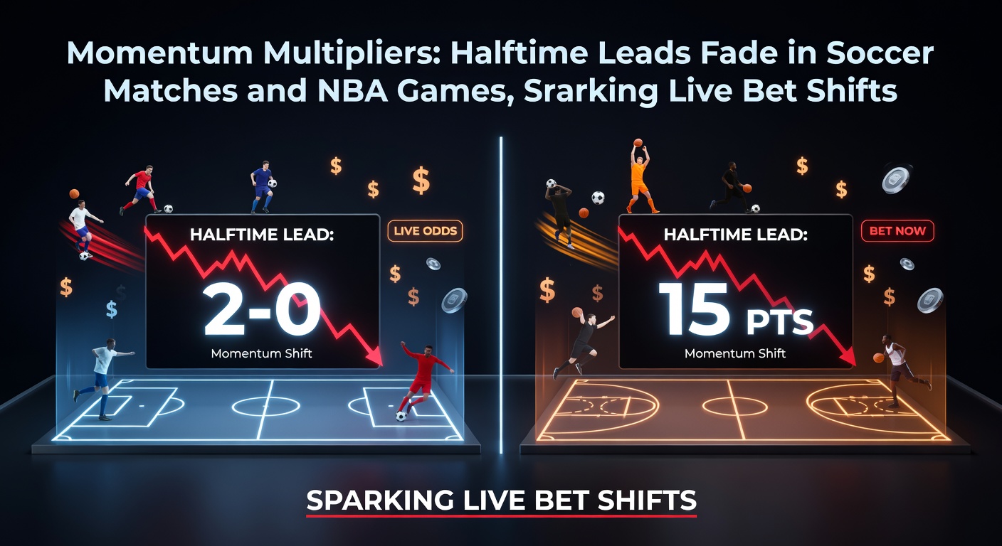 Screenshot of live betting interface showing odds flipping during an NBA halftime comeback
