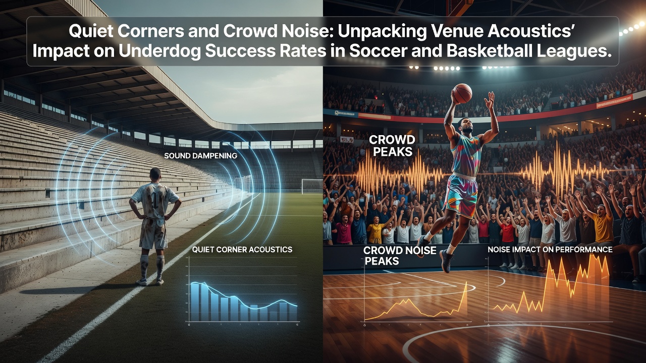 Stadium crowd noise levels and player positioning during a soccer match