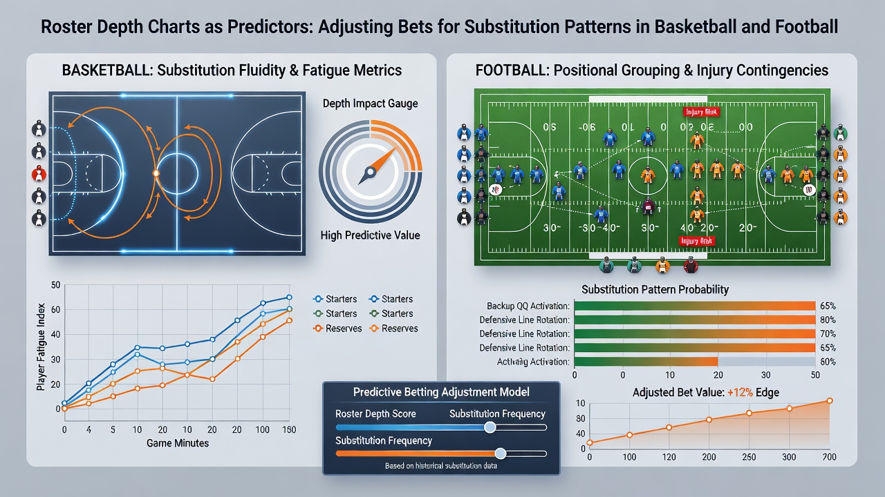 Football depth chart review session showing substitution patterns and their effects on betting lines