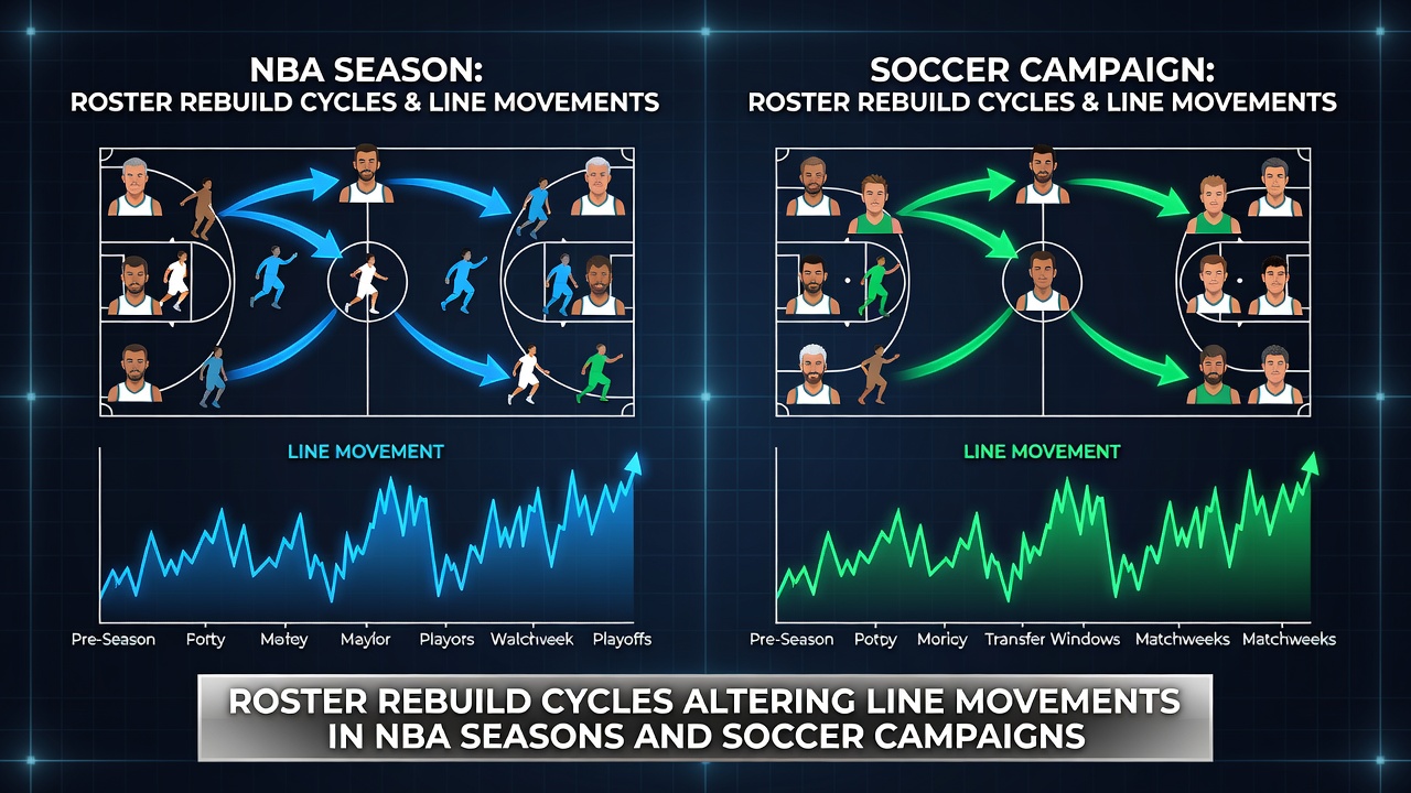 NBA and soccer team roster changes affecting betting line adjustments during seasonal campaigns